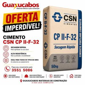 Guaxucabos lan�a oferta especial de cimento para obras em Guaxup�