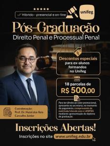 Unifeg com inscri��es abertas para p�s-gradua��o em Direito Penal e Processual Penal