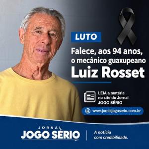 Falece, aos 94 anos, o mec�nico guaxupeano Luiz Rossetti 