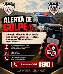 PM alerta para golpes com falsas cobran�as e pedidos de PIX em nome de policiais