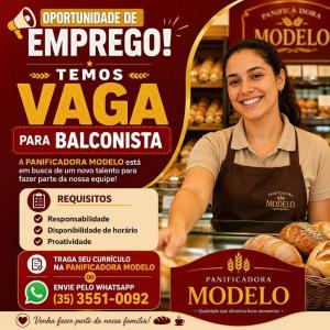 Panificadora Modelo abre vagas de emprego para balconista e auxiliar de cozinha 